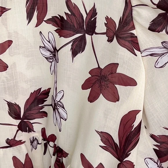 Review Moda Creme Floral Print Blouse by Review (Size M) - Picture 6 of 14
